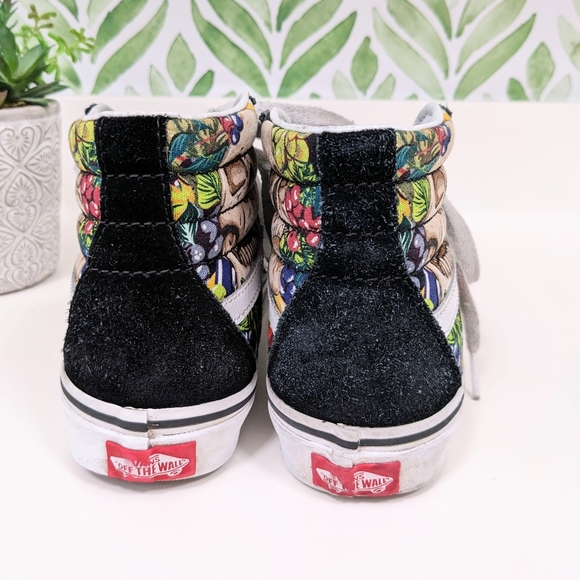 VANS Sk8-Hi High Fruit Skull sneakers women's 5.5/ men's 4 - Picture 9 of 12